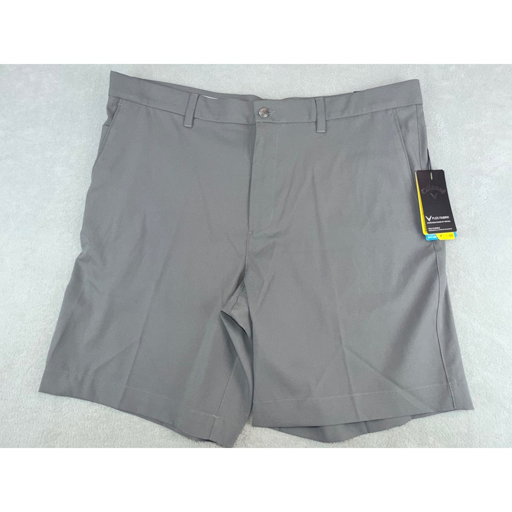 Callaway Mens Golf Shorts 38 Quiet Shade Gray Flex Opti-Dri UPF 50 NEW